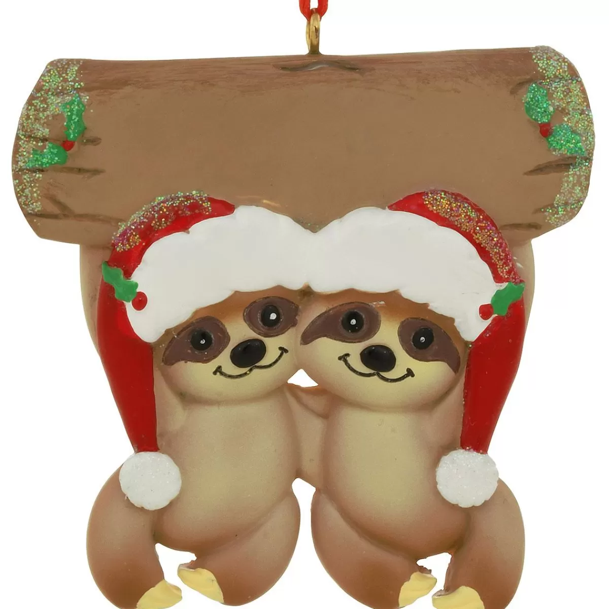 Bronner's Christmas Wonderland Personalized Sloth Family Of 2 Resin Ornament | Ornaments