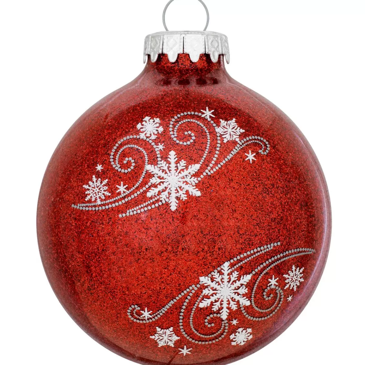 Bronner's Christmas Wonderland Personalized Snowflake Swirls Glass Ornament | Snowflakes & Icicles