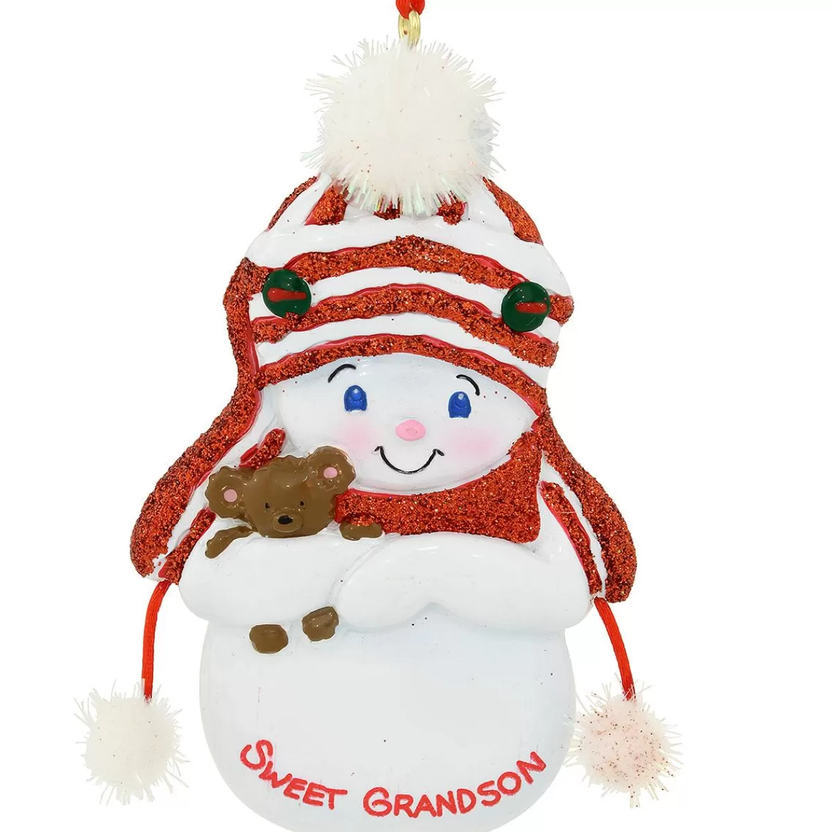 Bronner's Christmas Wonderland Personalized Snowman Sweet Grandson Ornament | Ornaments