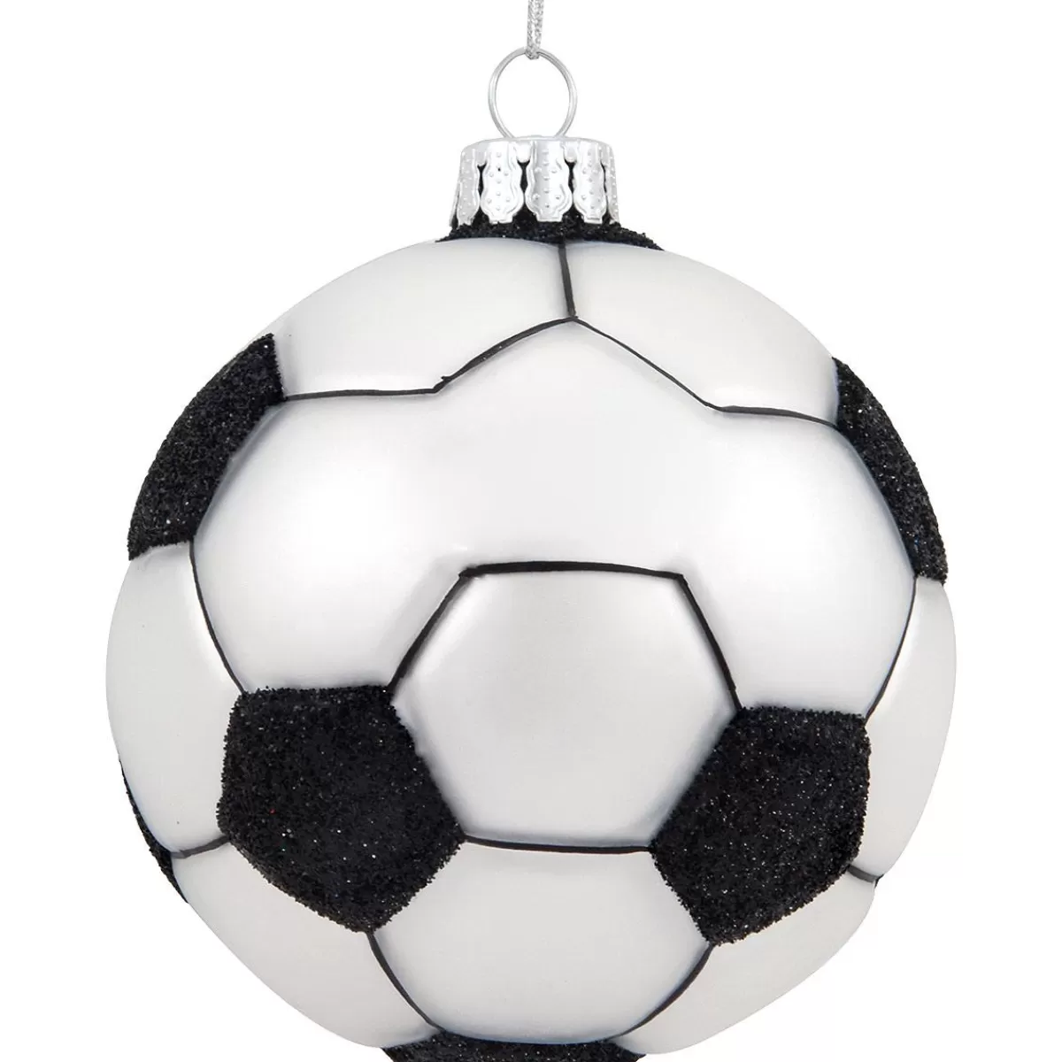 Bronner's Christmas Wonderland Personalized Soccer Ball Glass Form Ornament | Ornaments