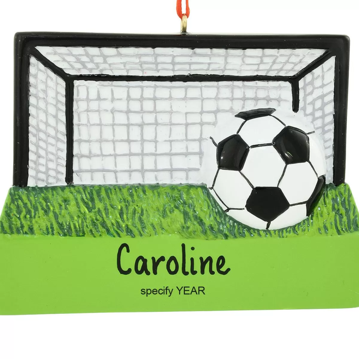 Bronner's Christmas Wonderland Personalized Soccer Goal Resin Ornament | Ornaments