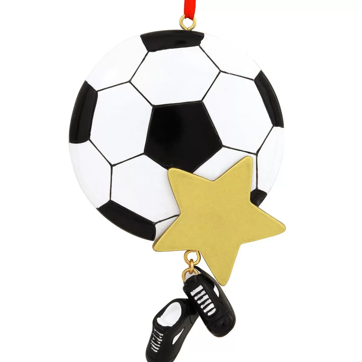 Bronner's Christmas Wonderland Personalized Soccer Star With Shoe Dangle Ornament | Ornaments