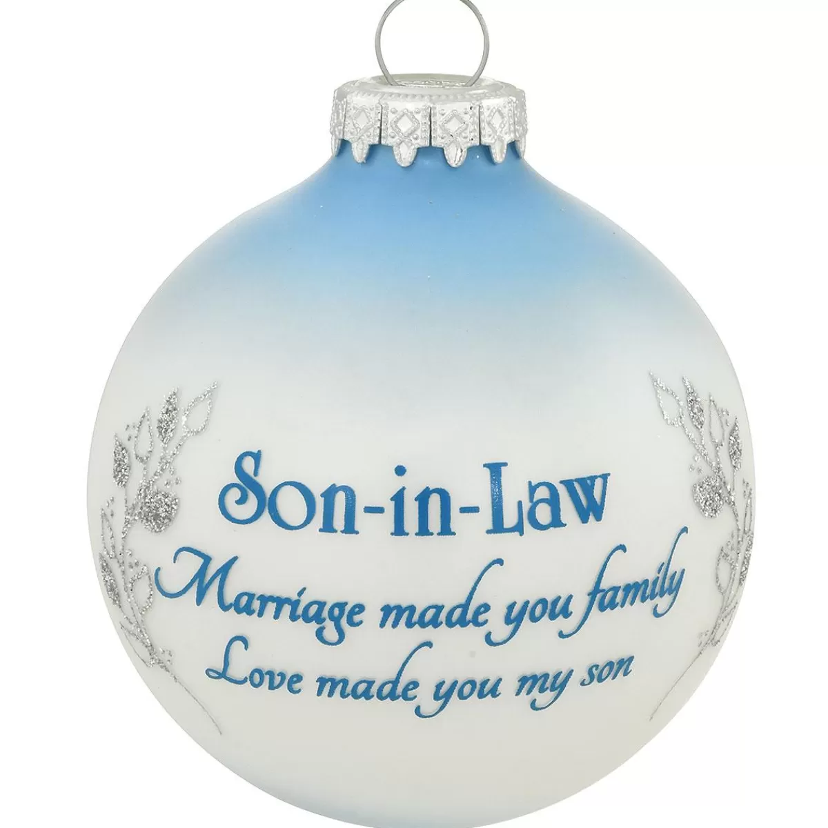 Bronner's Christmas Wonderland Personalized Son-In-Law Glass Ornament | Ornaments