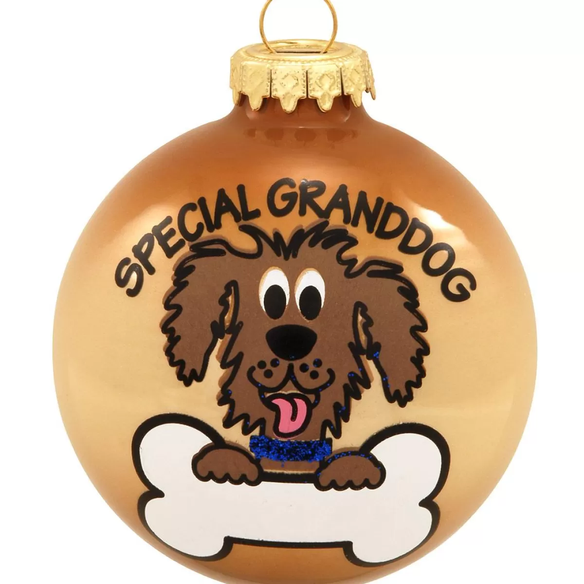 Bronner's Christmas Wonderland Personalized Special Granddog Glass Ornament | Ornaments