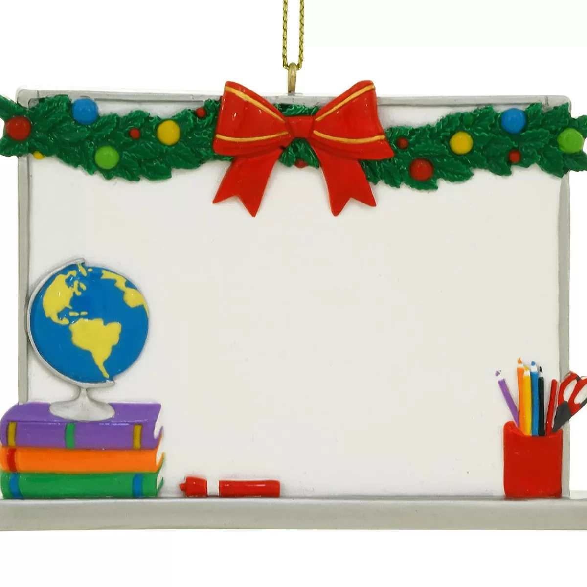 Bronner's Christmas Wonderland Personalized Teacher's White Board Resin Ornament> Hobbies & Occupations