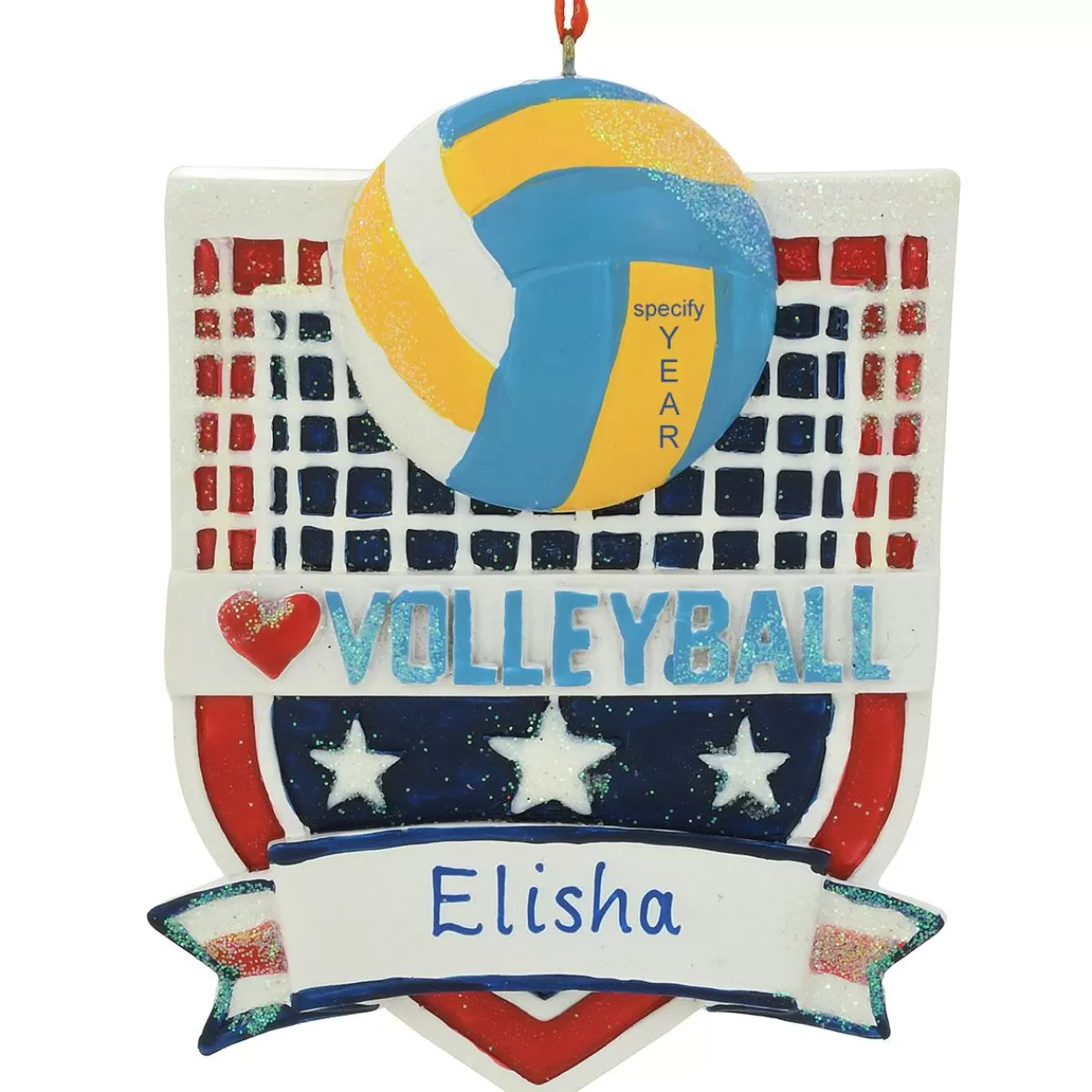 Bronner's Christmas Wonderland Personalized Volleyball Resin Ornament | Ornaments