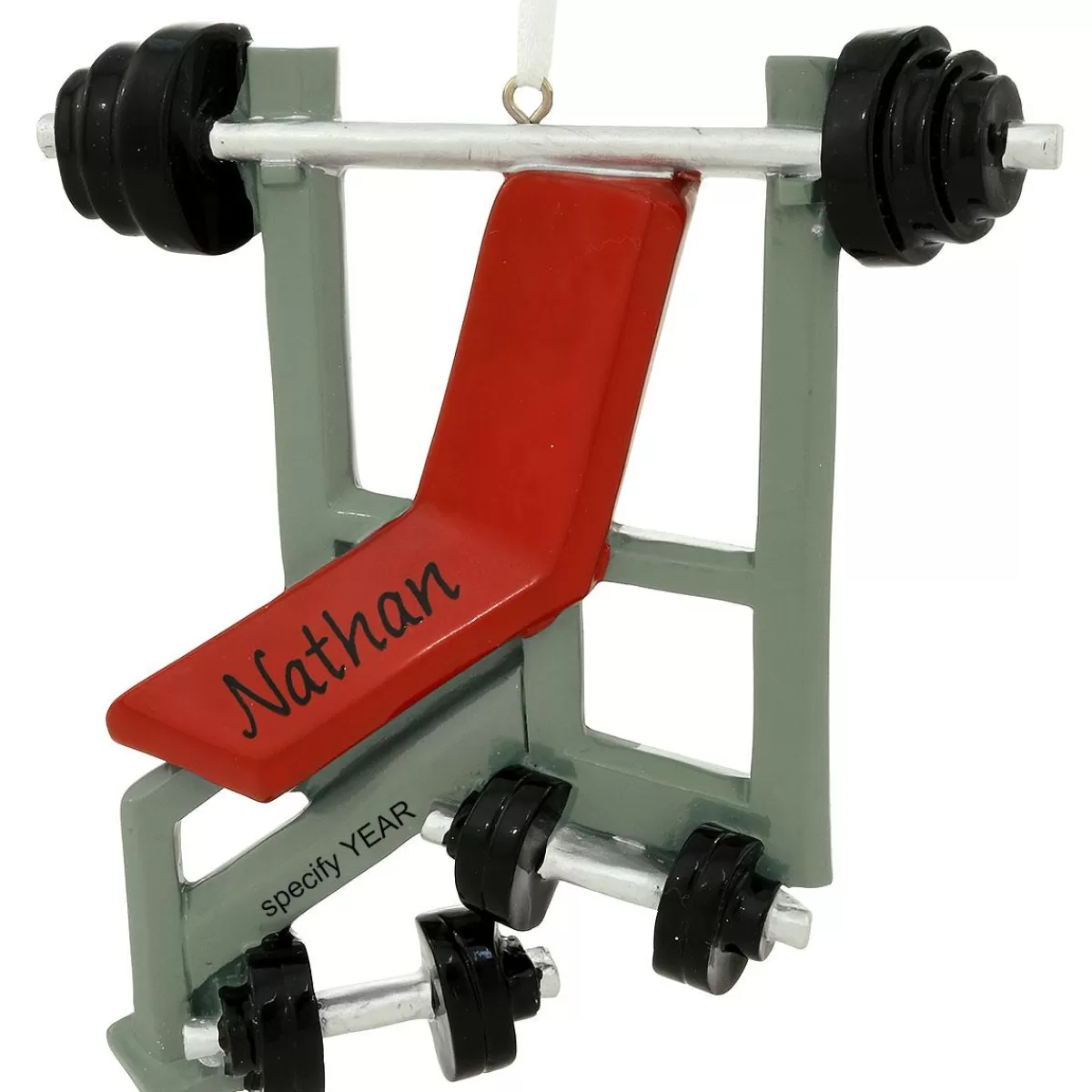 Bronner's Christmas Wonderland Personalized Weight Bench Ornament | Ornaments