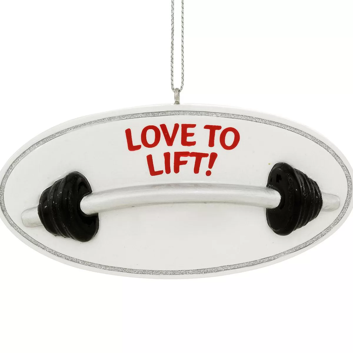 Bronner's Christmas Wonderland Personalized Weightlifting Resin Ornament> Hobbies & Occupations