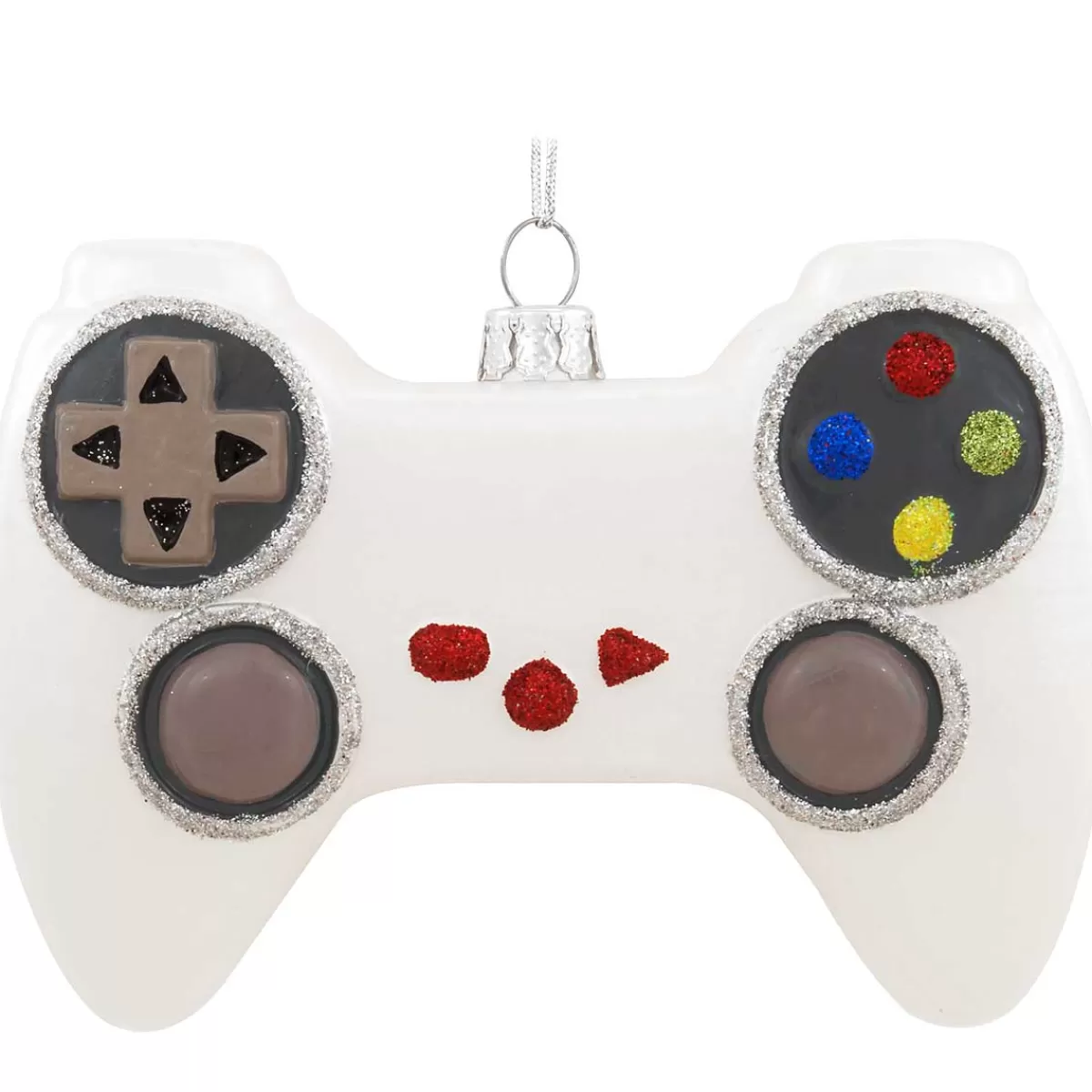 Bronner's Christmas Wonderland Personalized White Video Game Controller Glass Ornament> Hobbies & Occupations