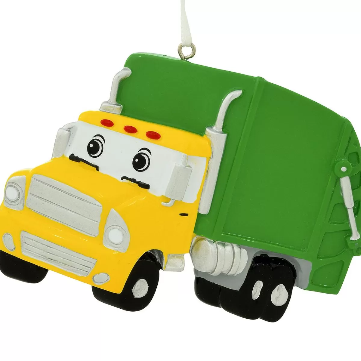 Bronner's Christmas Wonderland Personalized Yellow And Green Garbage Truck Ornament> Hobbies & Occupations