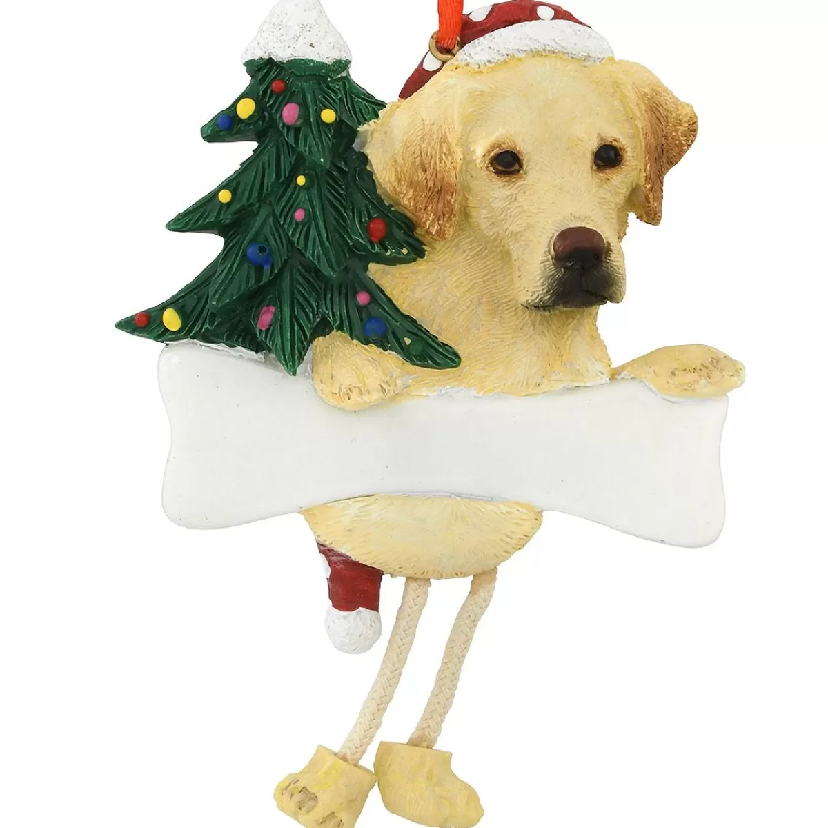 Bronner's Christmas Wonderland Personalized Yellow Lab Ornament With Dangling Legs | Ornaments