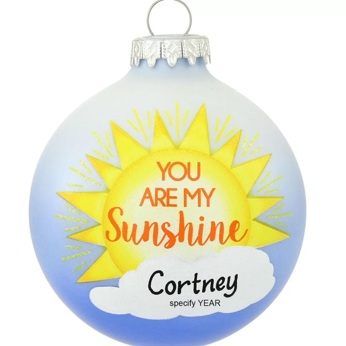 Bronner's Christmas Wonderland Personalized You Are My Sunshine Glass Ornament | Ornaments