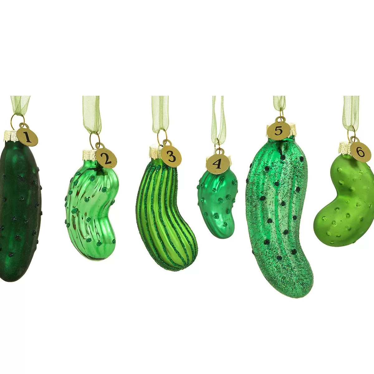 Bronner's Christmas Wonderland Pickle Ornaments Game Set Of 6> Food, Drinks, & Cooking