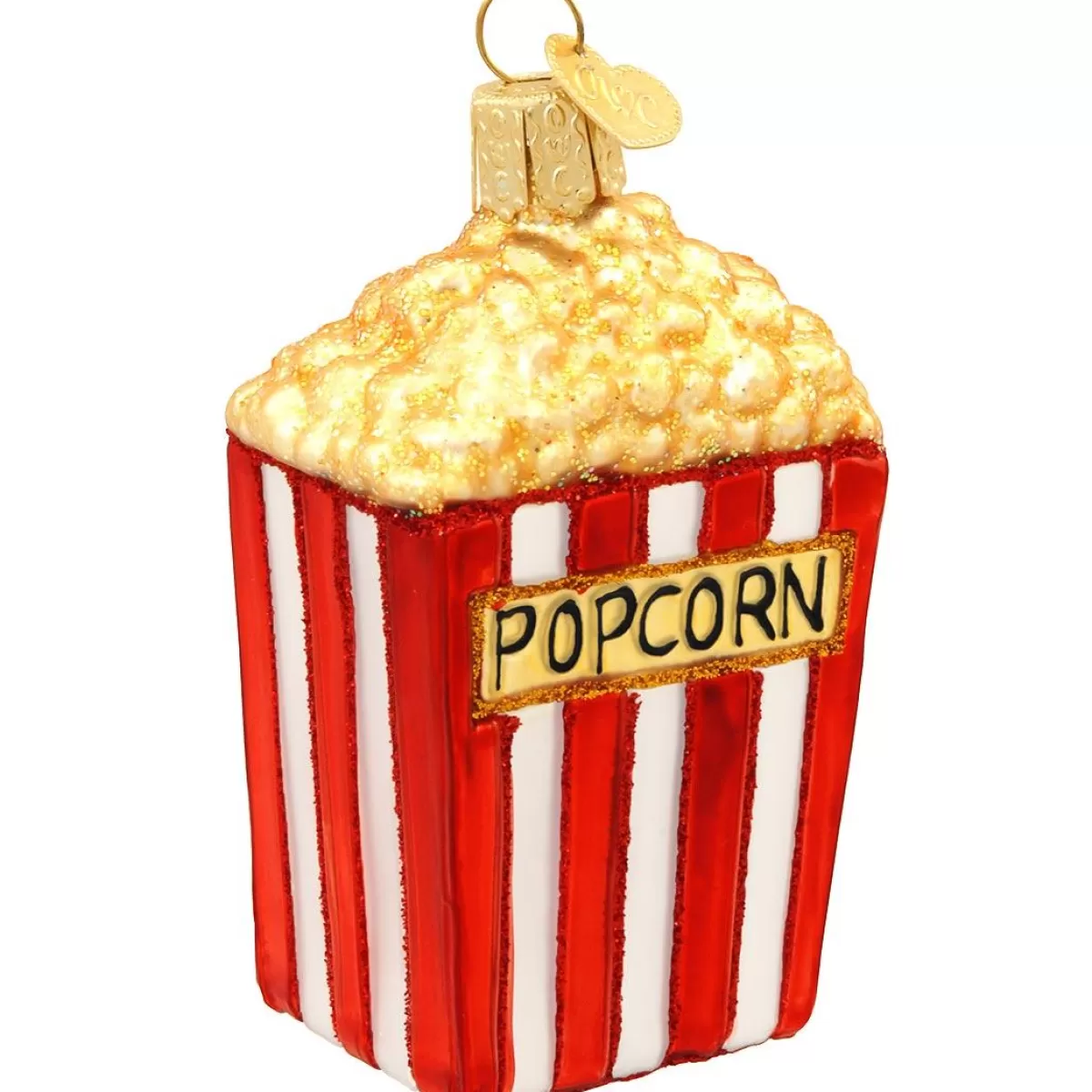 Bronner's Christmas Wonderland Popcorn Glass Ornament> Food, Drinks, & Cooking