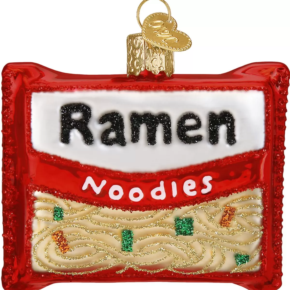 Bronner's Christmas Wonderland Ramen Noodles Glass Ornament> Food, Drinks, & Cooking