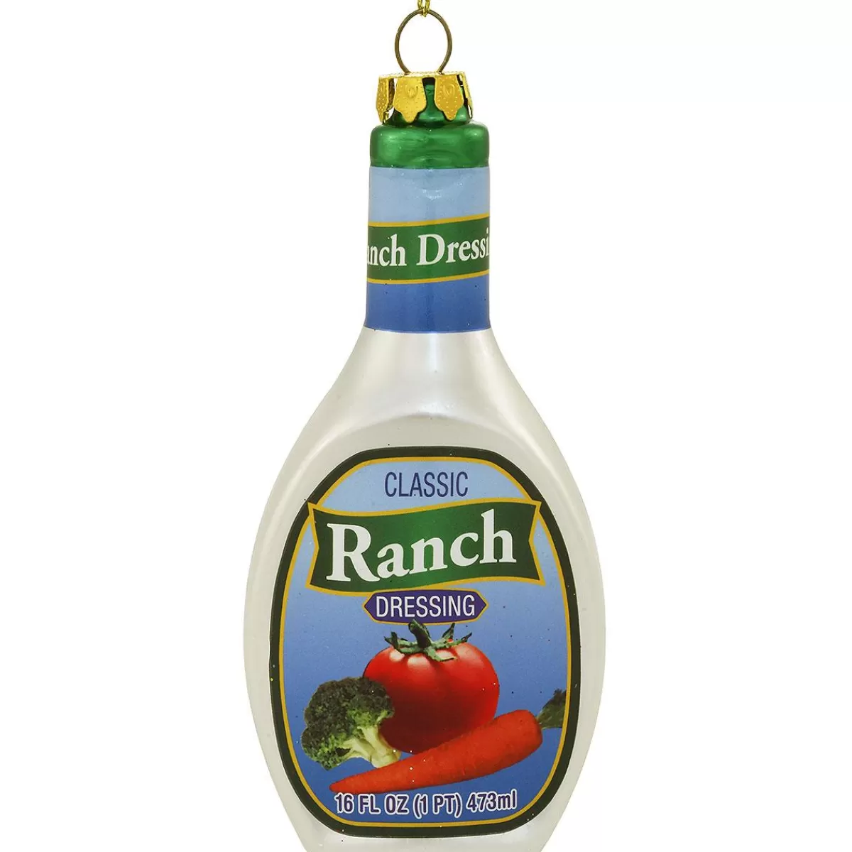 Bronner's Christmas Wonderland Ranch Dressing Bottle Glass Ornament> Food, Drinks, & Cooking