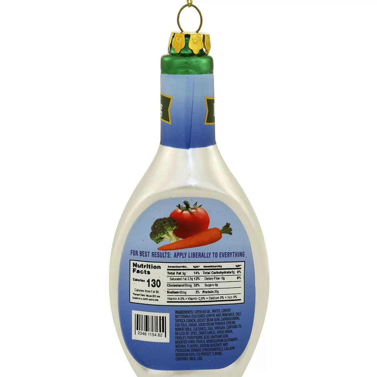 Bronner's Christmas Wonderland Ranch Dressing Bottle Glass Ornament> Food, Drinks, & Cooking