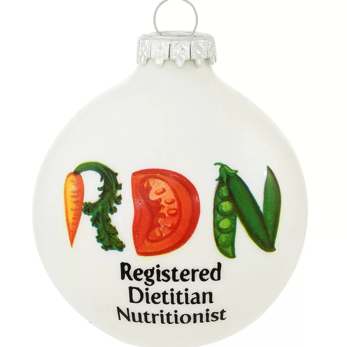 Bronner's Christmas Wonderland Rdn Registered Dietitian Nutritionist Glass Ornament> Hobbies & Occupations