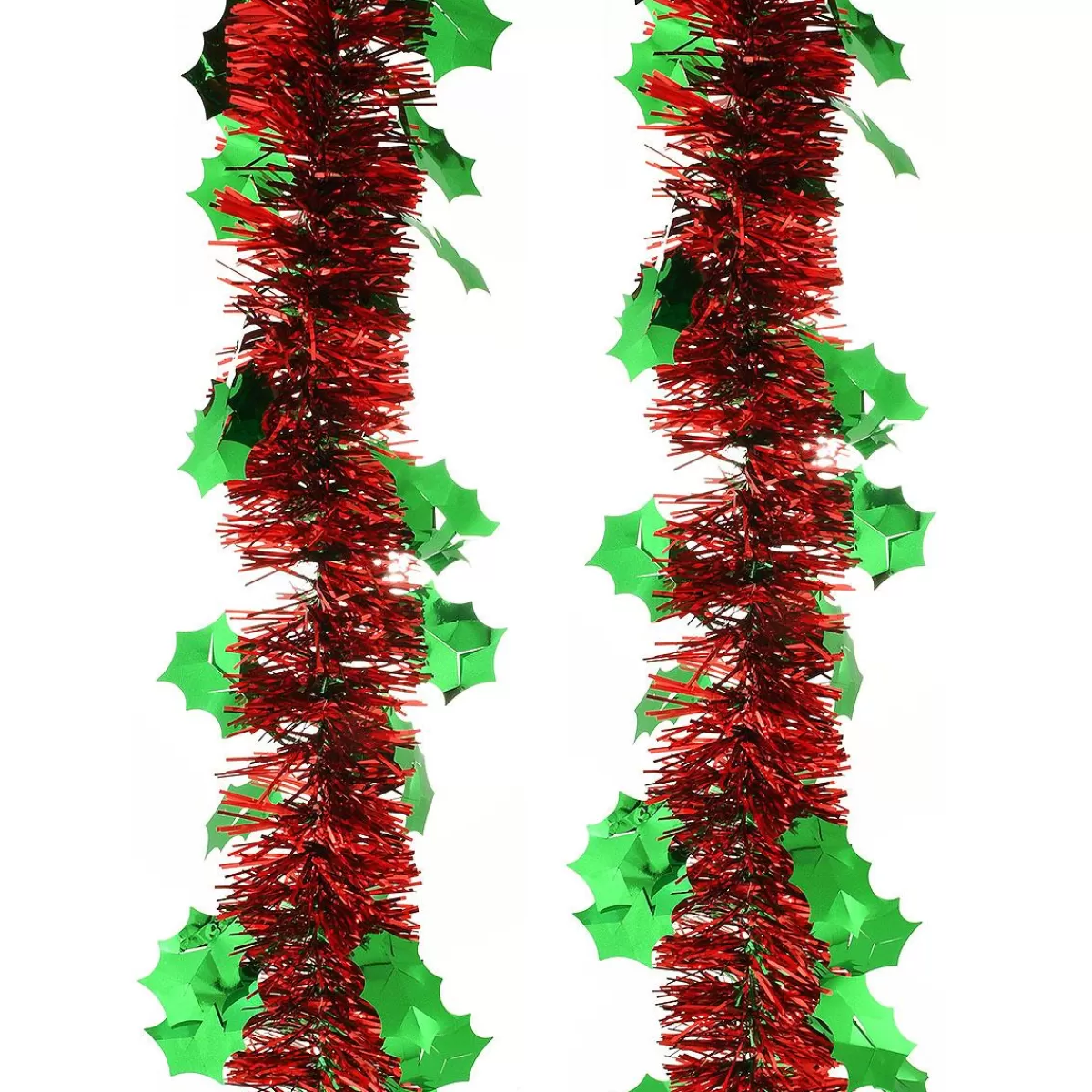 Bronner's Christmas Wonderland Red With Green Holly Leaves 15 Ft. Garland | Novelty, Bead, & Tinsel Garlands