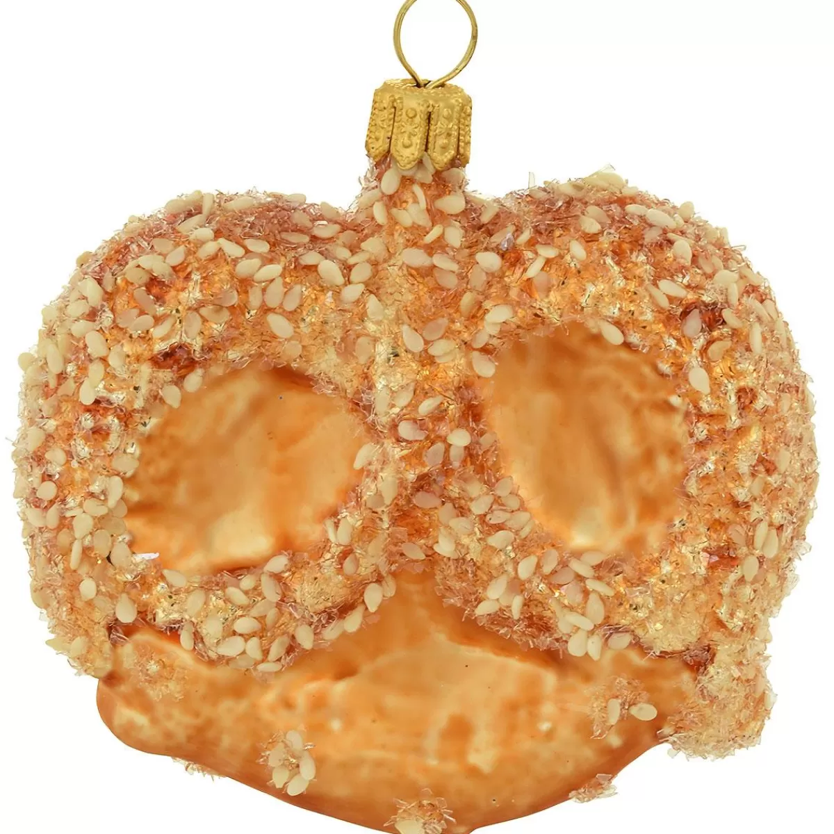 Bronner's Christmas Wonderland Salted Pretzel Glass Ornament> Food, Drinks, & Cooking