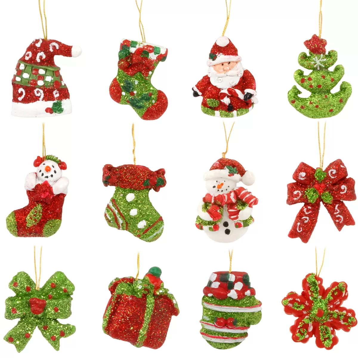 Bronner's Christmas Wonderland Set Of 12 Miniature Resin Ornaments> Miniature