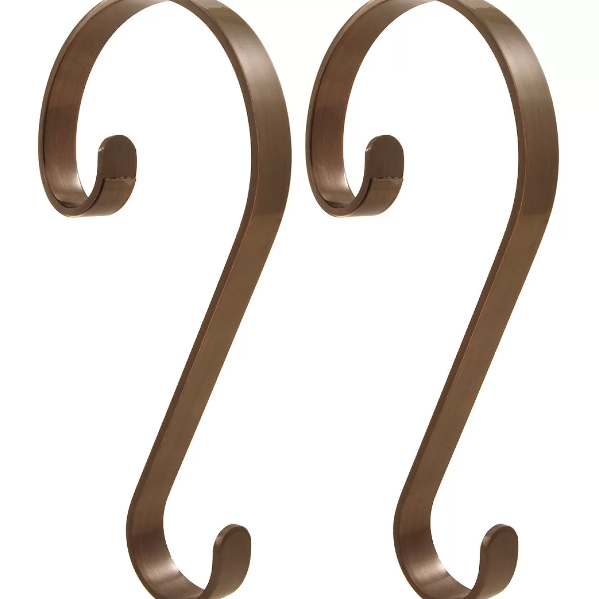 Bronner's Christmas Wonderland Set Of 2 Bronze Stocking Scrolls Hanger | Stocking Hangers