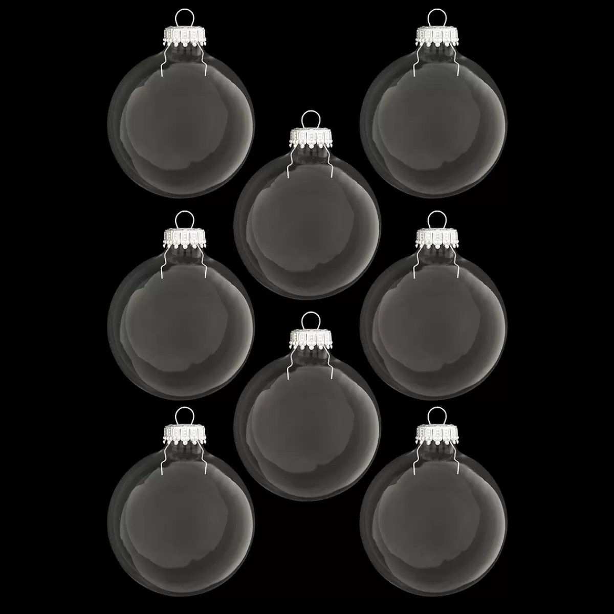 Bronner's Christmas Wonderland Set Of 8 Clear Glass Ornaments | Sets