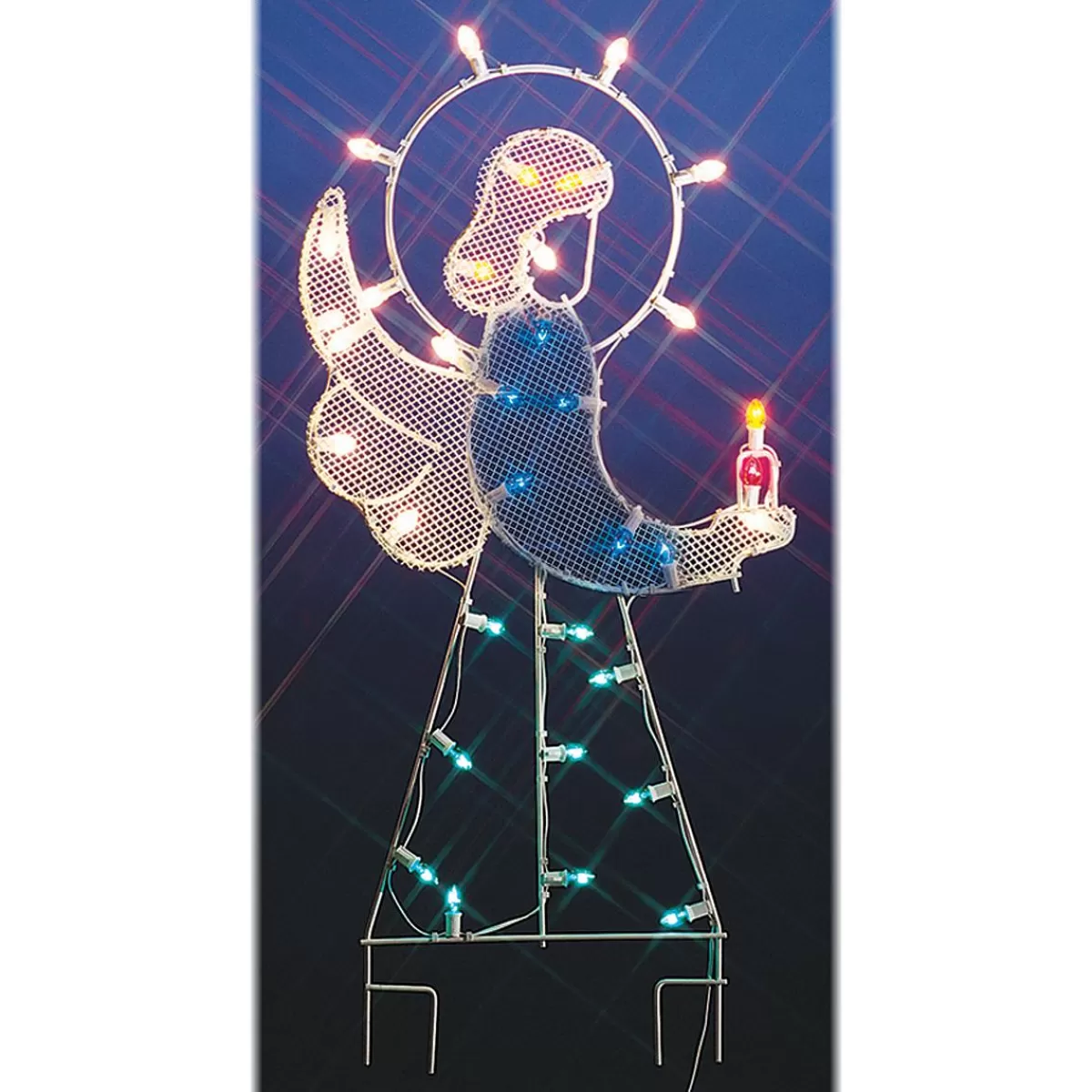 Bronner's Christmas Wonderland Silhouette Angel Lighted Led Wire-Frame Shape | Large Outdoor Lighted Shapes