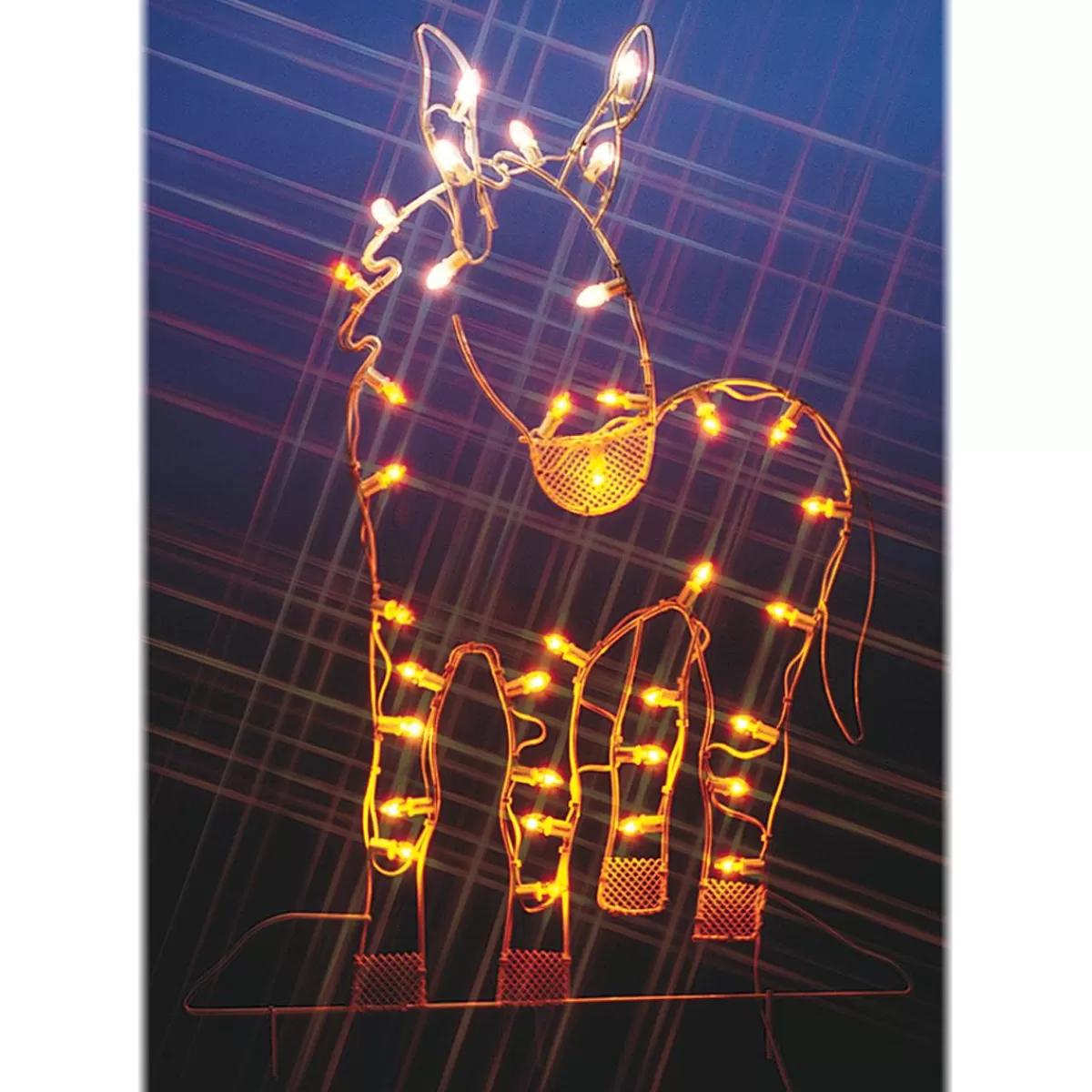 Bronner's Christmas Wonderland Silhouette Donkey Lighted Led Wire-Frame Shape | Large Outdoor Lighted Shapes