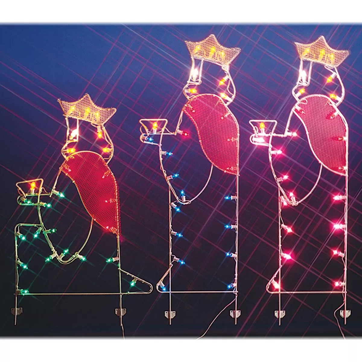 Bronner's Christmas Wonderland Silhouette Three Kings Lighted Led Wire-Frame Shape | Large Outdoor Lighted Shapes