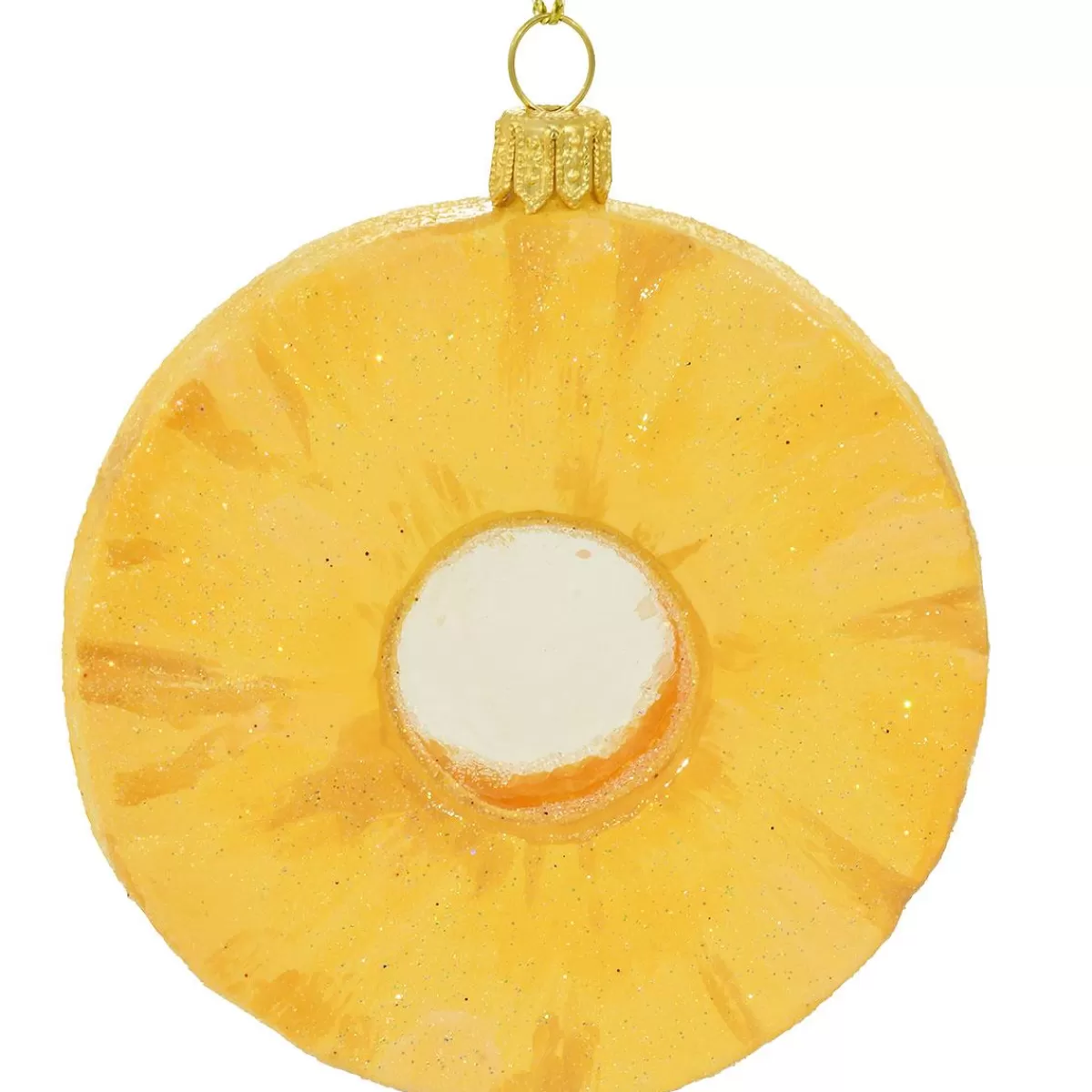 Bronner's Christmas Wonderland Slice Of Pineapple Glass Ornament> Food, Drinks, & Cooking