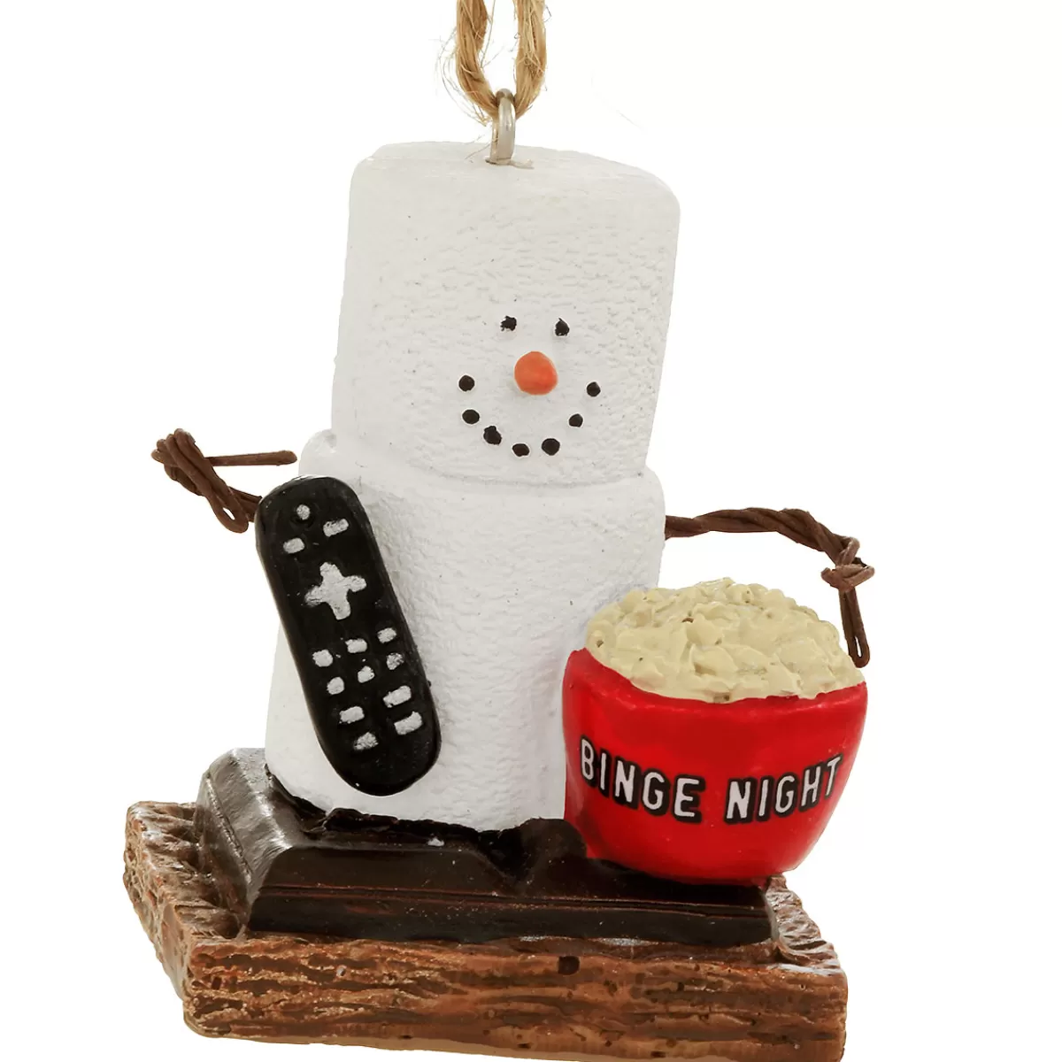 Bronner's Christmas Wonderland S'Mores Binge Tv Watching Resin Ornament> Food, Drinks, & Cooking