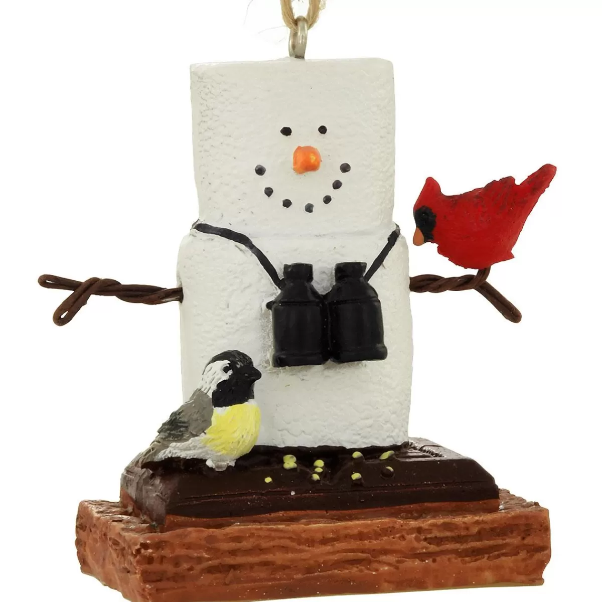 Bronner's Christmas Wonderland S'Mores Birdwatcher Resin Ornament> Hobbies & Occupations