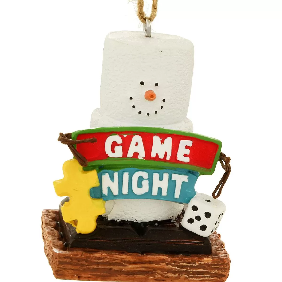 Bronner's Christmas Wonderland S'Mores Game Night Resin Ornament> Food, Drinks, & Cooking