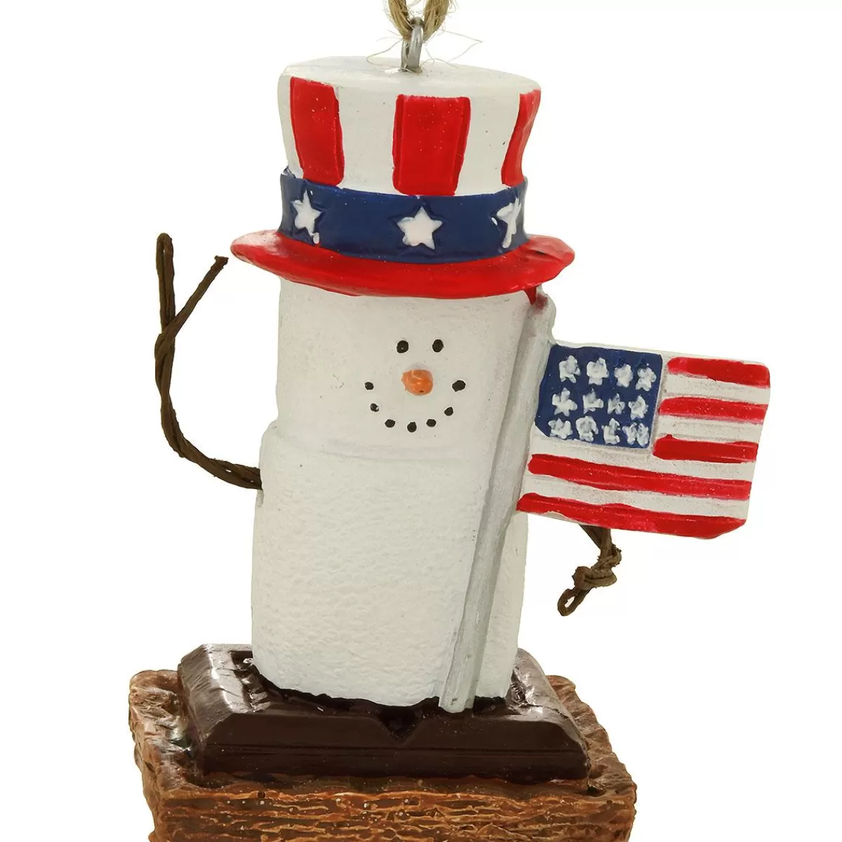 Bronner's Christmas Wonderland S'Mores Patriotic Resin Ornament> Food, Drinks, & Cooking