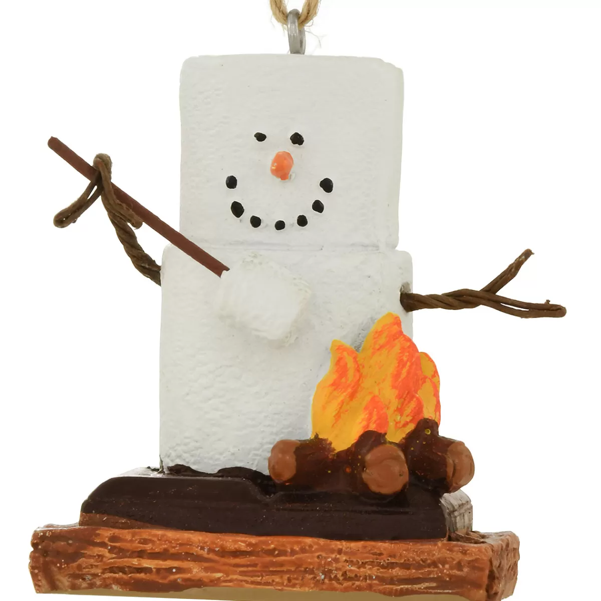 Bronner's Christmas Wonderland S'Mores Roasting Marshmallow Resin Ornament> Food, Drinks, & Cooking