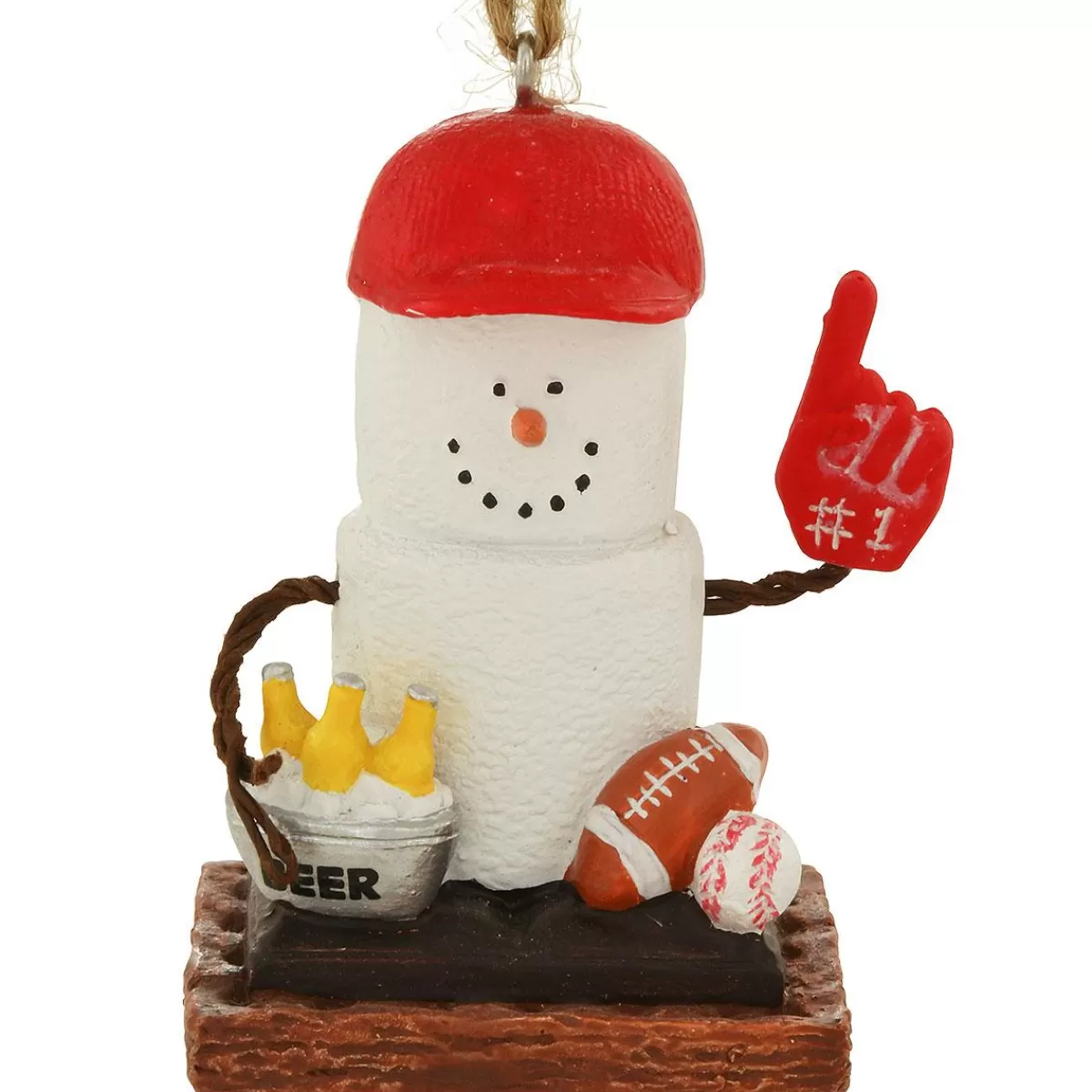 Bronner's Christmas Wonderland S'Mores Sports Fan Resin Ornament> Food, Drinks, & Cooking