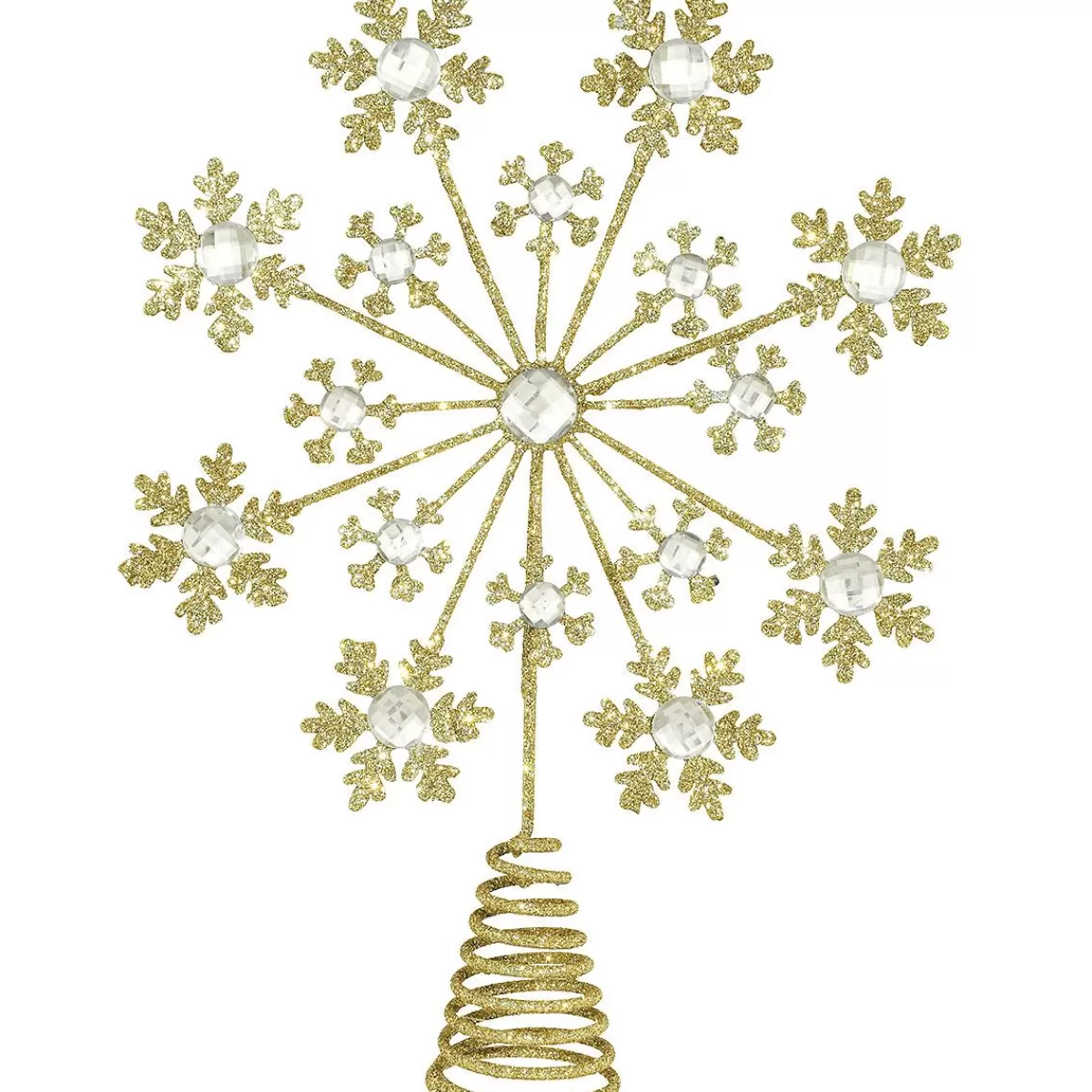 Bronner's Christmas Wonderland Snowflake Gold Tree Topper | Tree Toppers