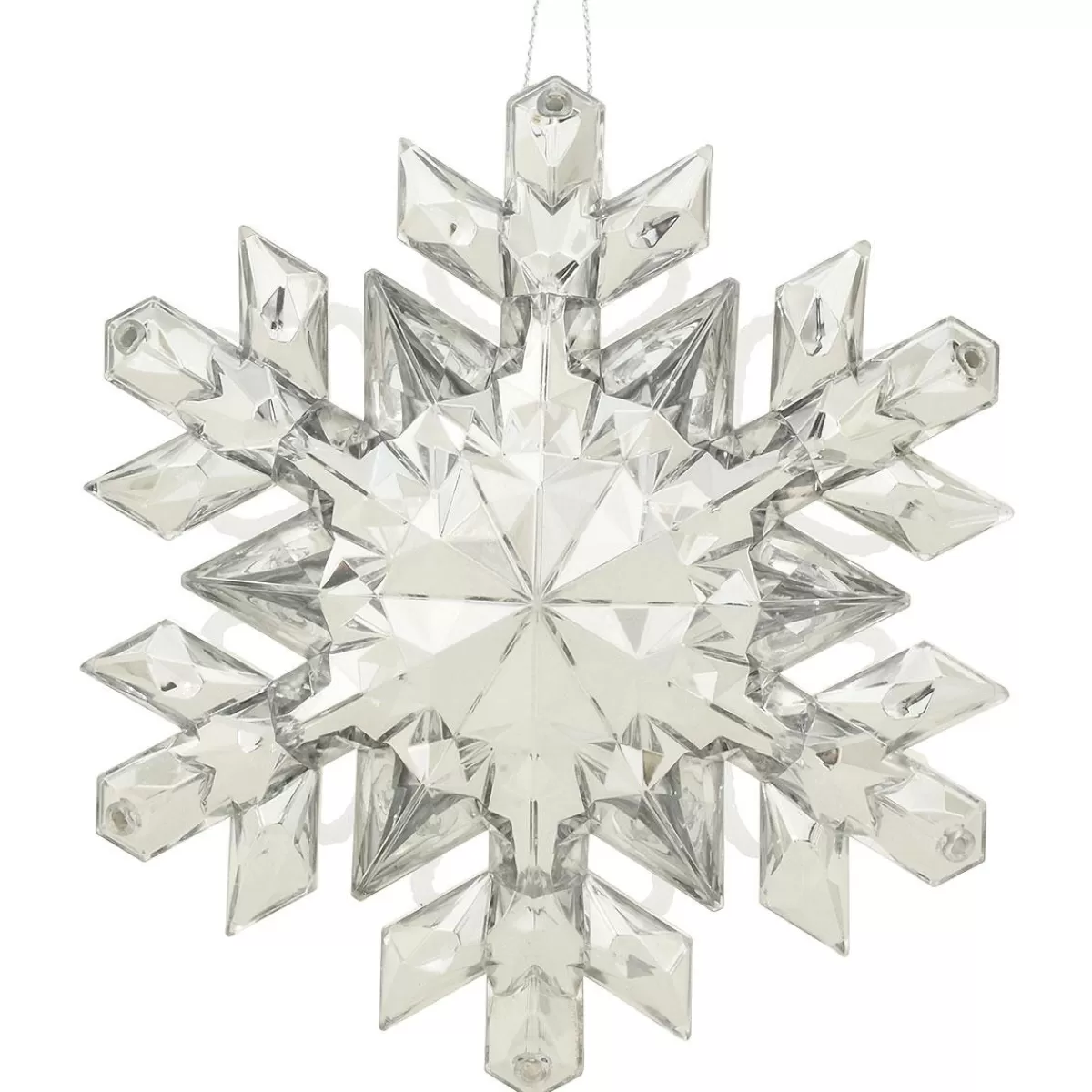 Bronner's Christmas Wonderland Snowflake Plastic Silver And White Ornament | Shatterproof