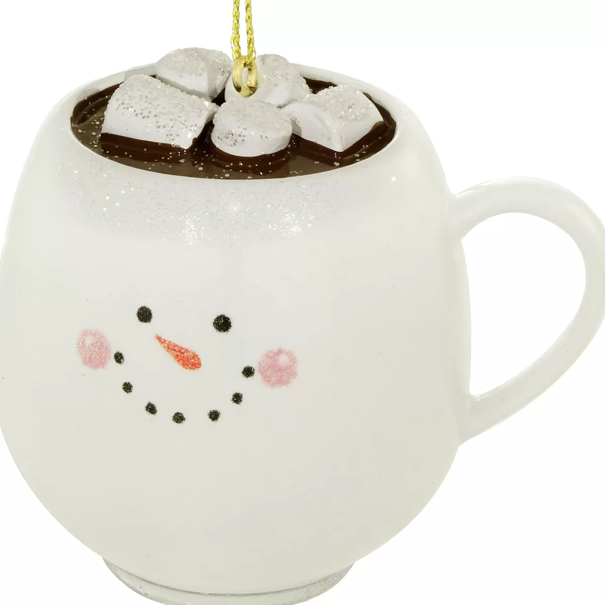 Bronner's Christmas Wonderland Snowman Mug With Cocoa Resin Ornament> Food, Drinks, & Cooking