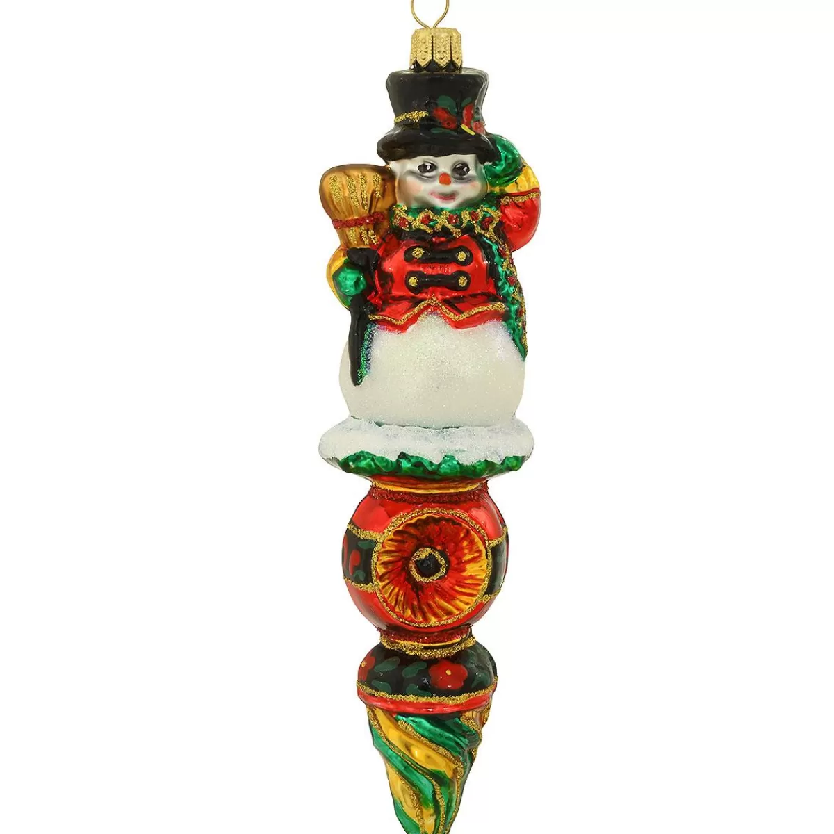 Bronner's Christmas Wonderland Snowman On Reflector Glass Ornament | Snowmen