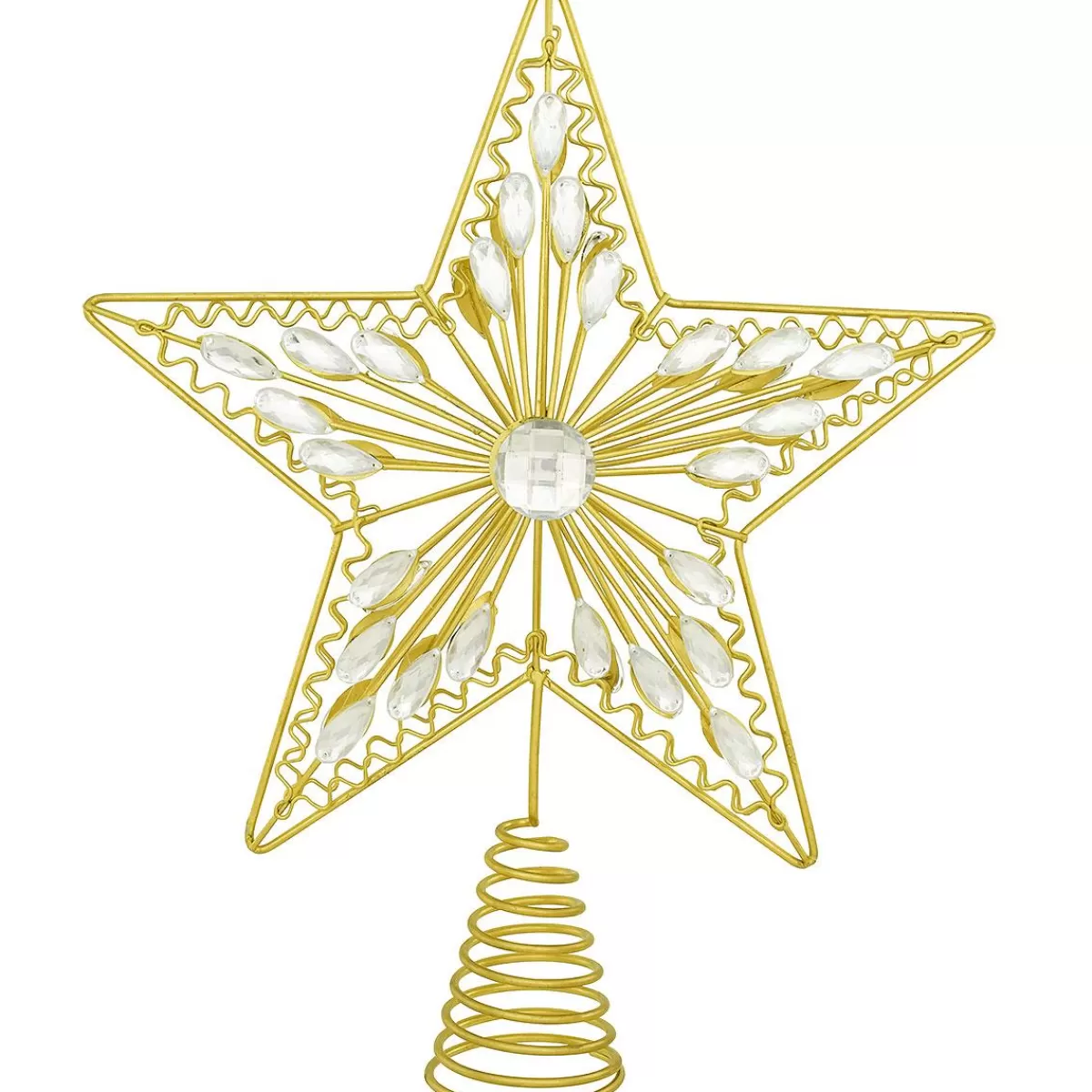 Bronner's Christmas Wonderland Star Gold Wire Tree Topper | Tree Toppers