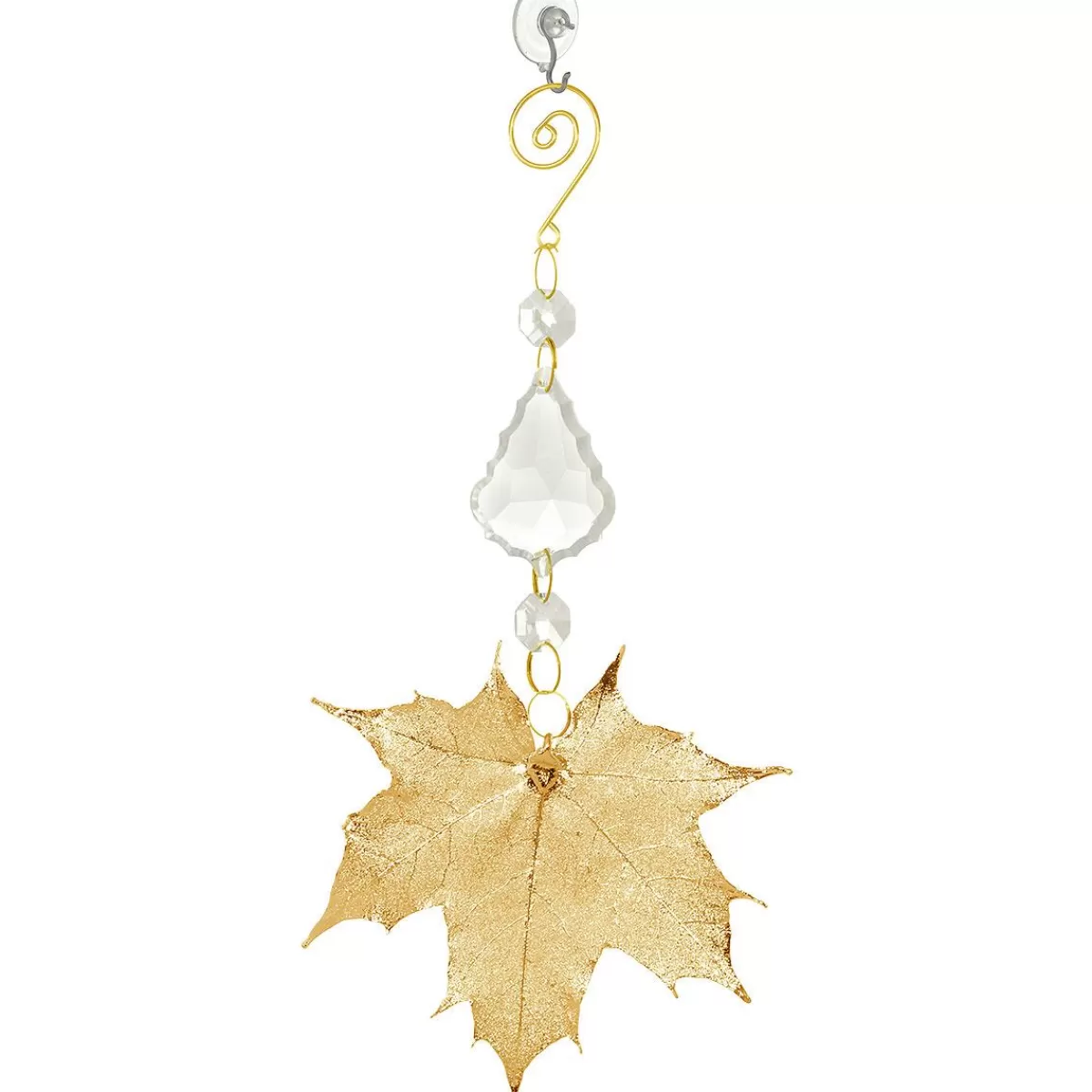 Bronner's Christmas Wonderland Sugar Maple Leaf Gold Ornament Suncatcher> Outdoors, Camping, & Nature