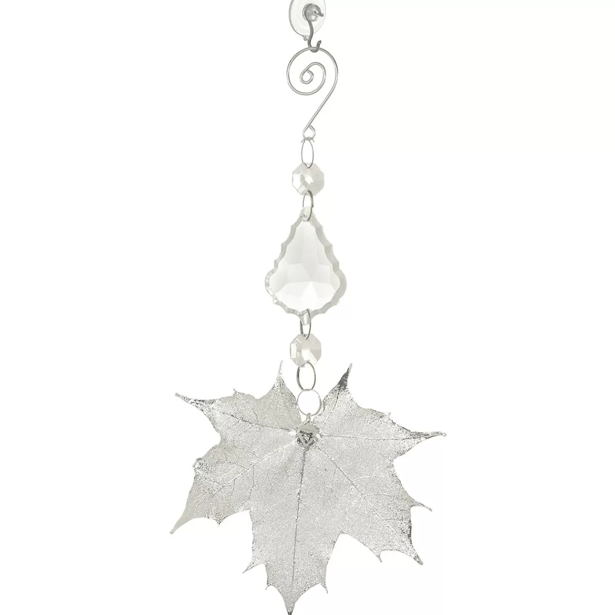 Bronner's Christmas Wonderland Sugar Maple Leaf Silver Ornament Suncatcher> Outdoors, Camping, & Nature