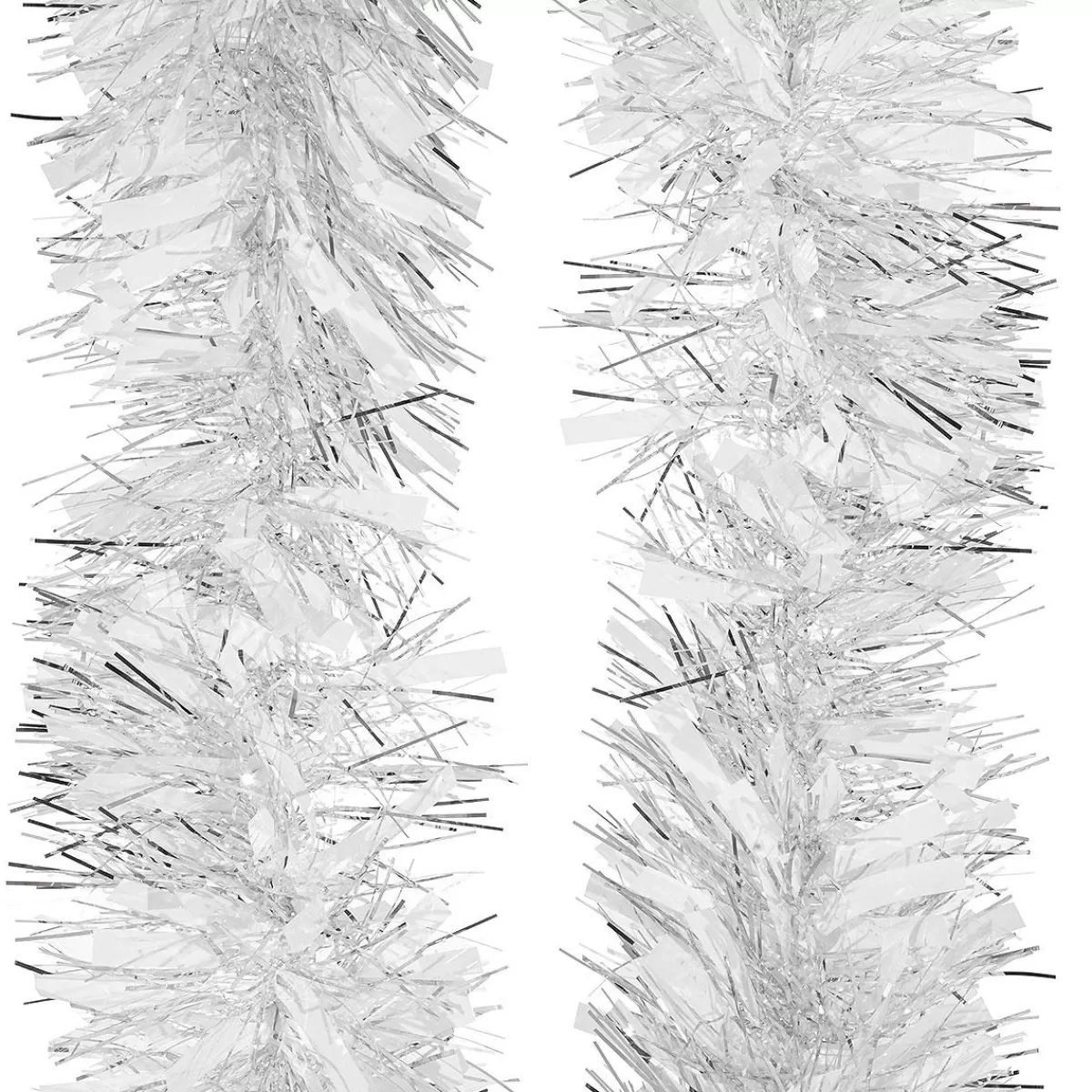 Bronner's Christmas Wonderland White And Silver Tinsel Garland | Novelty, Bead, & Tinsel Garlands