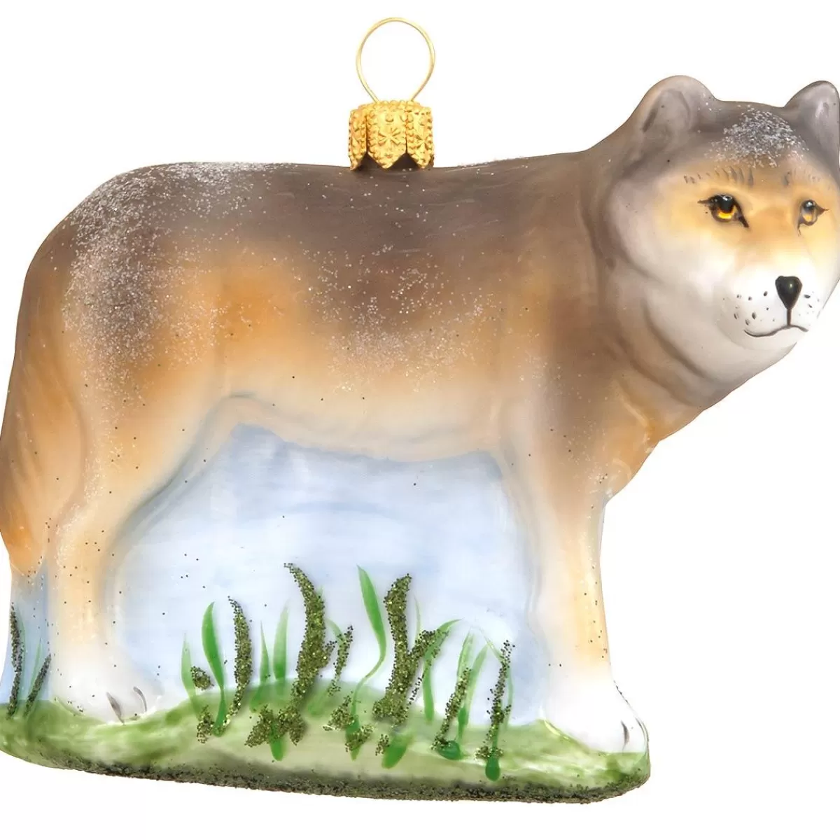 Bronner's Christmas Wonderland Wolf Glass Ornament> Outdoors, Camping, & Nature